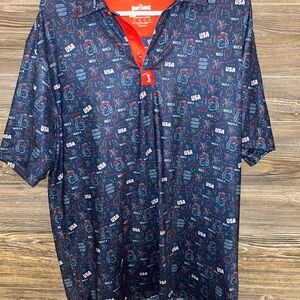 Men's Navy USA Polo Shirt